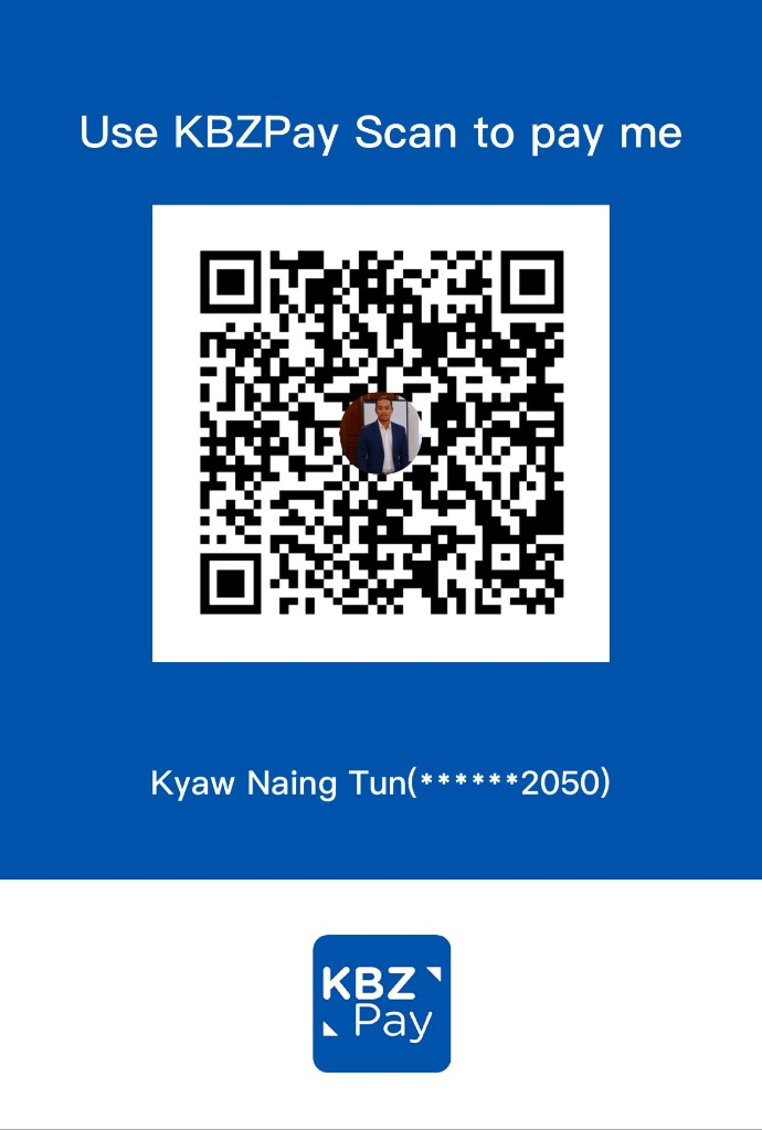 KBZ Pay QR code — scan to pay 4,900 Ks